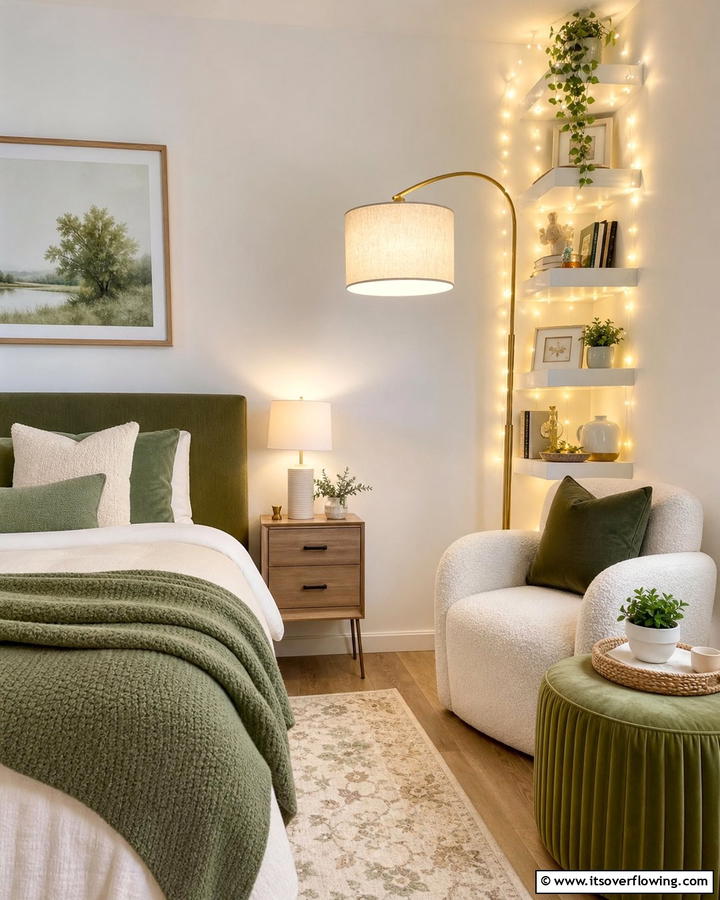 Corner Accent Lighting - 20 Bedroom Corner Ideas to Maximize Your Space