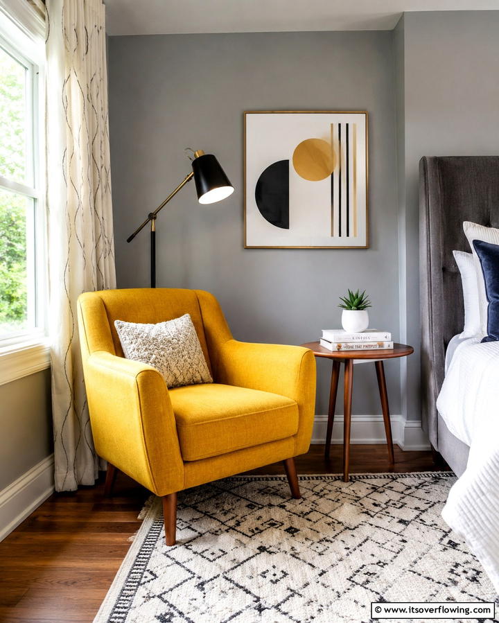 Corner Armchair - 25 Bedroom Seating Area Ideas for Comfort and Style