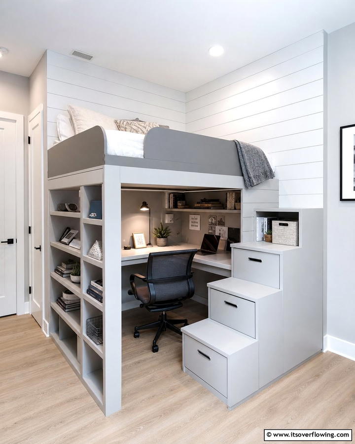 Corner Bed with Built In Desk - 20 Creative Corner Bed Ideas for Small Spaces