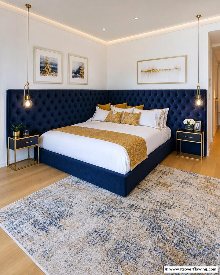 Corner Bed with Upholstered Headboard - 20 Creative Corner Bed Ideas for Small Spaces