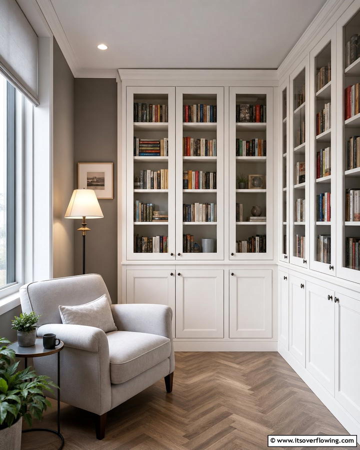 Corner Bookshelves with Doors - 20 Space-Saving Corner Bookshelf Ideas for Your Home