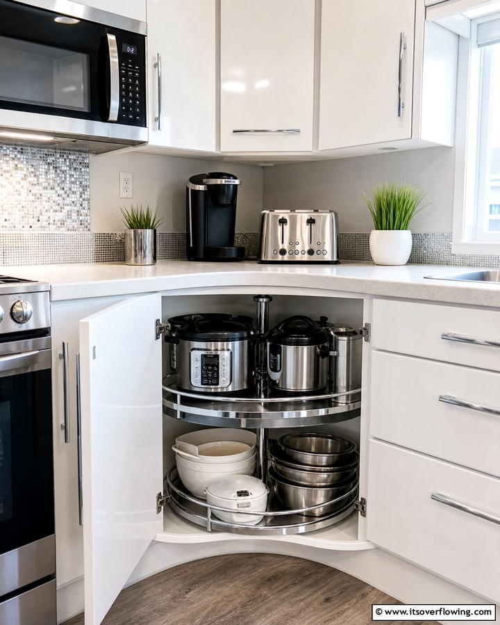 Corner Cabinet Solutions - 25 Mobile Home Kitchen Ideas for Stylish Living