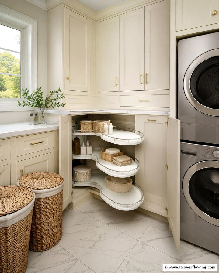 Corner Cabinets to Maximize SpaceOne - 25 Laundry Room Cabinet Ideas for Organization