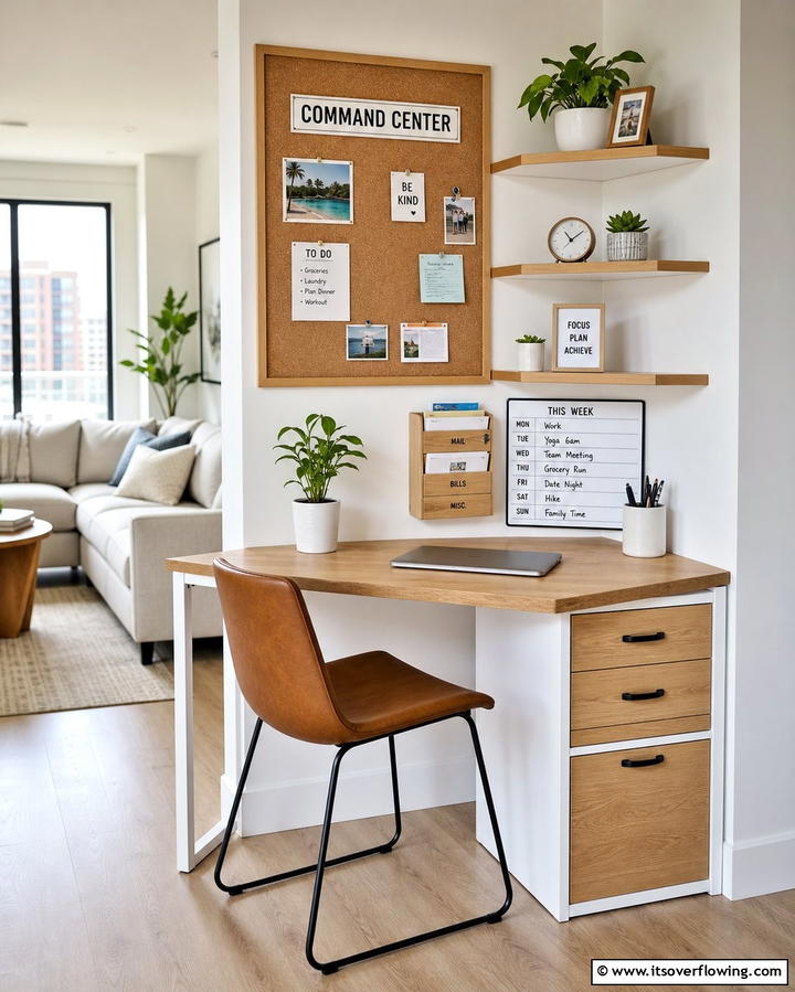 Corner Command Center - 25 Command Center Ideas to Organize Your Home and Life