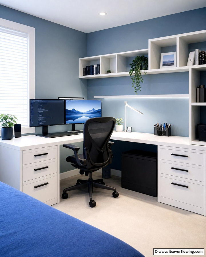 Corner Desk Workspace - 20 Bedroom Corner Ideas to Maximize Your Space
