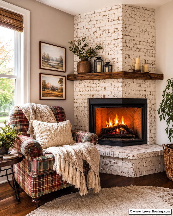 Corner Fireplace for Cozy Nooks - 25 Rustic Fireplaces to Warm Up Your Living Space
