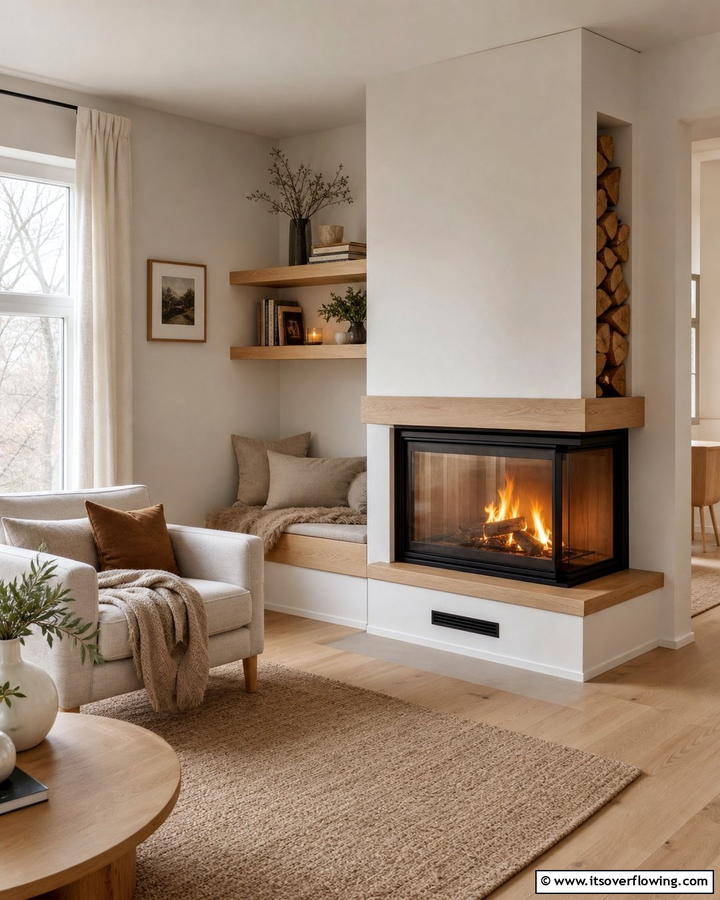 Corner Fireplace for Cozy Nooks - 20 Scandinavian Fireplace Ideas for Cozy Homes