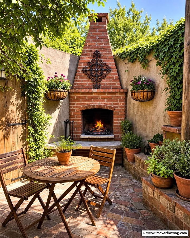 Corner Fireplace for Small Spaces - 20 Rustic Outdoor Fireplace Ideas for Cozy Evenings