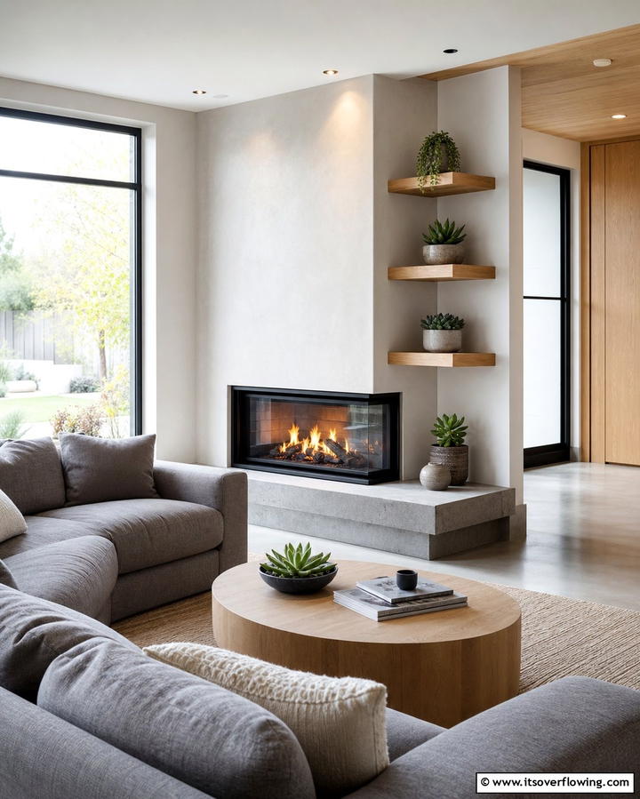 Corner Fireplaces for Space Optimization - 25 Small Living Room Fireplace Ideas for Cozy Homes