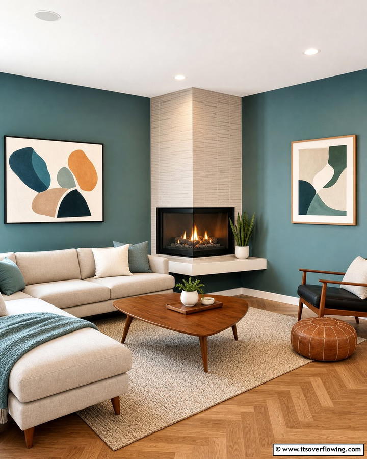 Corner Fireplaces - 20 Mid-century Modern Fireplace Ideas for a Retro Look