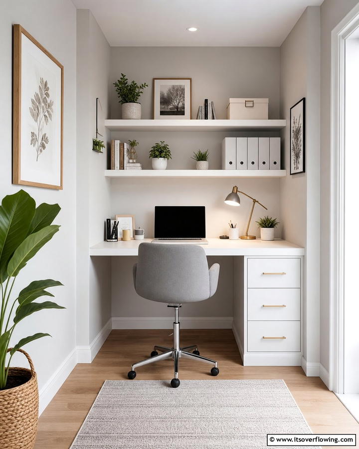 Corner Nook Desk - 25 Stylish Built-in Desk Ideas for Your Home Office