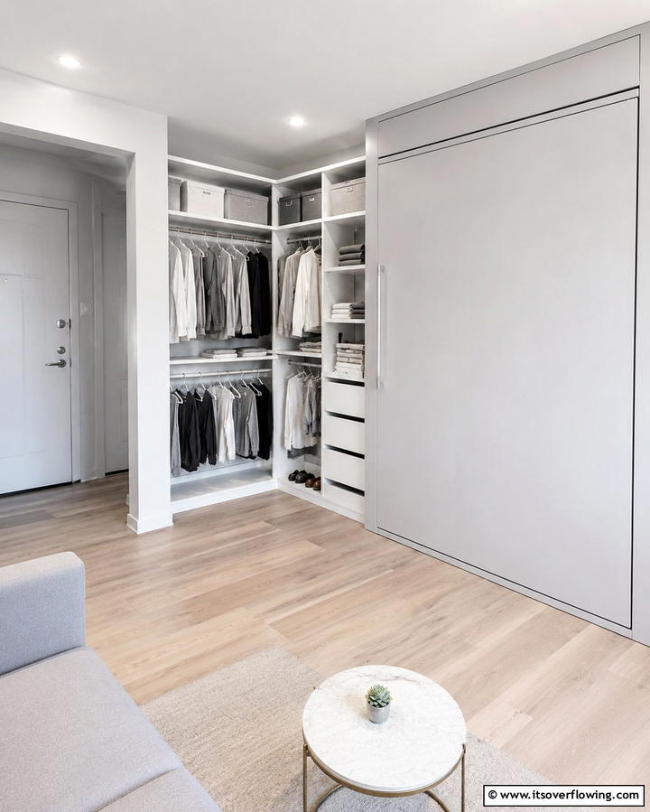 Corner Open Closet for Compact Spaces - 25 Open Closet Ideas to Maximize Your Space