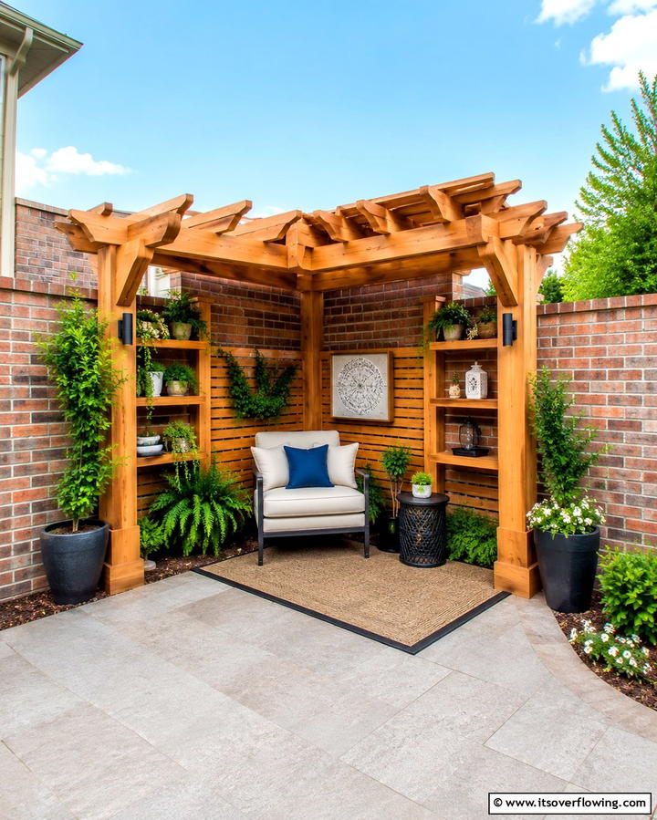 Corner Pergola Design - 25 Small Patio Pergola Ideas for Cozy Outdoor Spaces