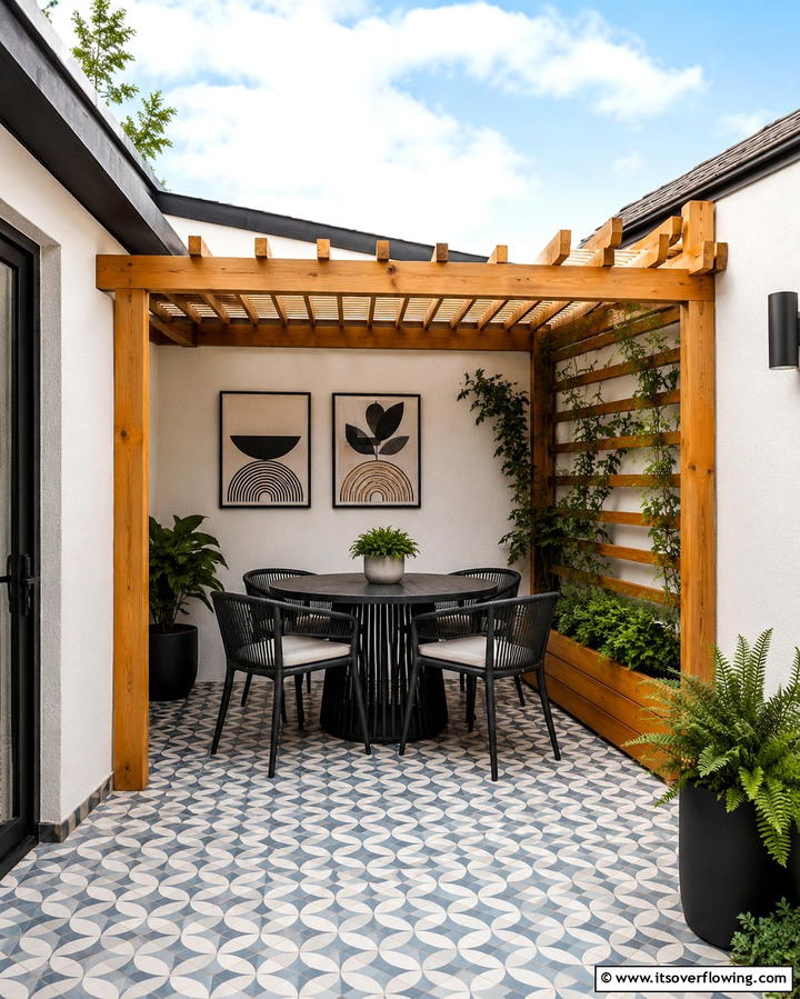 Corner Pergola for Compact Spaces - 25 Small Patio Pergola Ideas for Cozy Outdoor Spaces