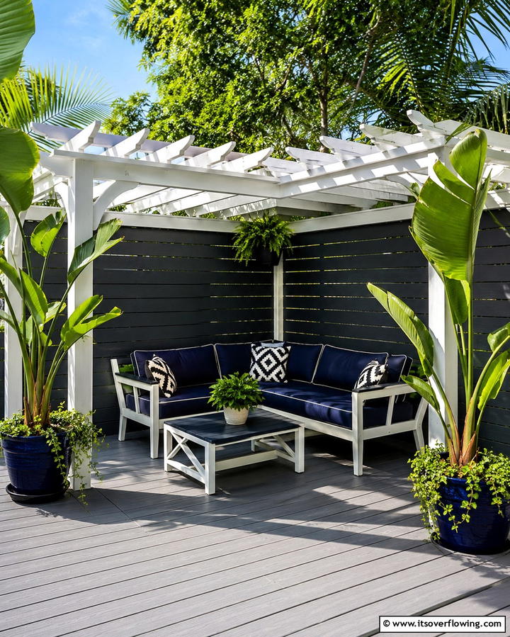 Corner Pergolas for Shade - 25 Small Backyard Landscaping Ideas to Transform Your Space