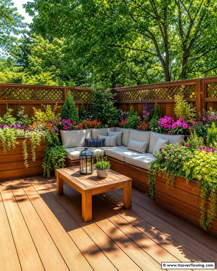 Corner Planters for Defined Spaces - 25 Deck Decorating Ideas With Plants for a Lush Outdoor Space