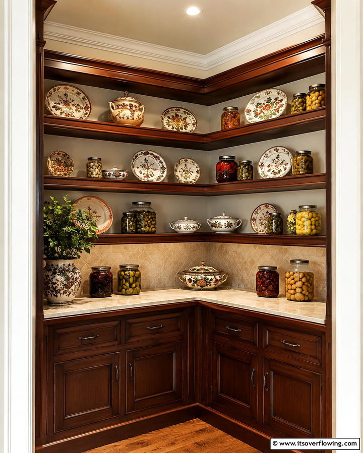 Corner Shelves for Unused Areas - 25 Small Pantry Ideas to Maximize Your Storage Space