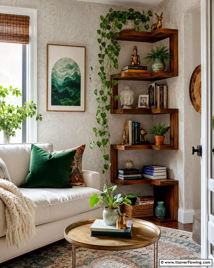 Corner Shelves - 25 Small Apartment Storage Ideas to Maximize Space