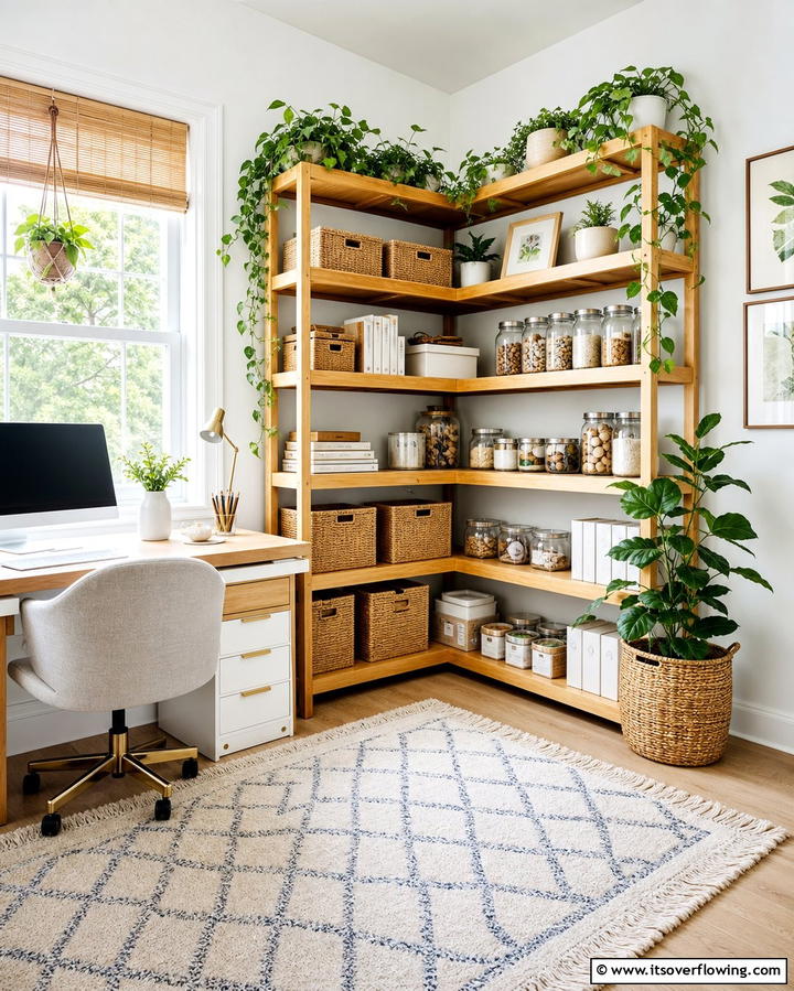 Corner Shelving Units - 25 Office Storage Ideas to Keep Your Workspace Organized and Clutter-free