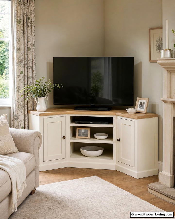Corner TV Stand - 25 TV Stand Ideas to Complement Your Home Decor