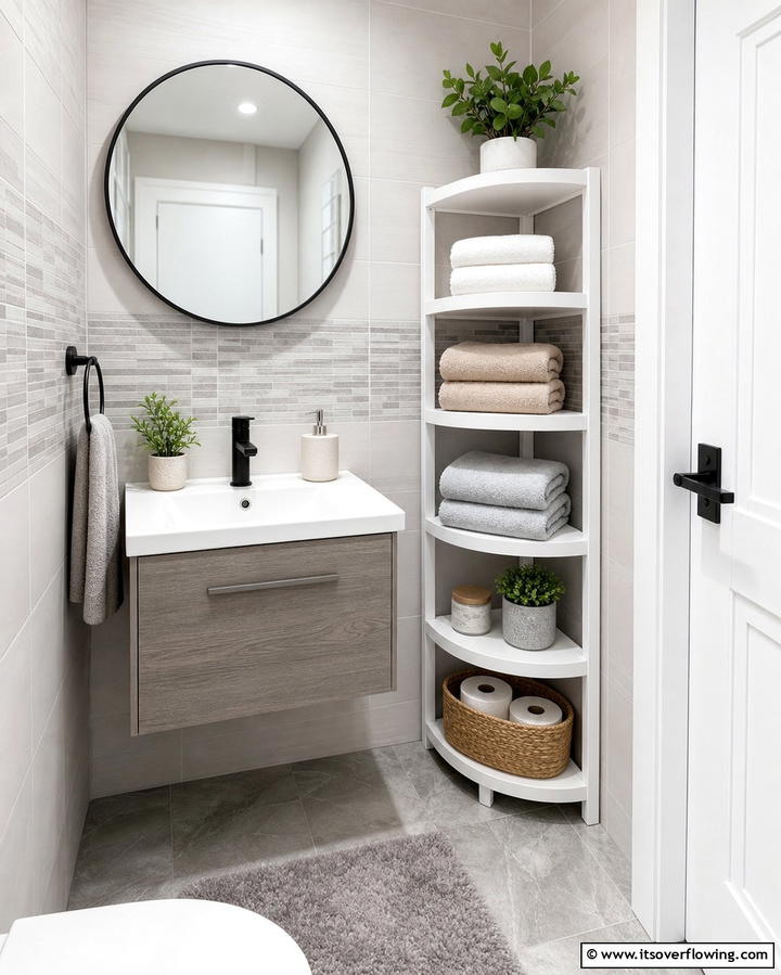 Corner Towel Rack - 25 Creative Bathroom Towel Rack Ideas for Your Space
