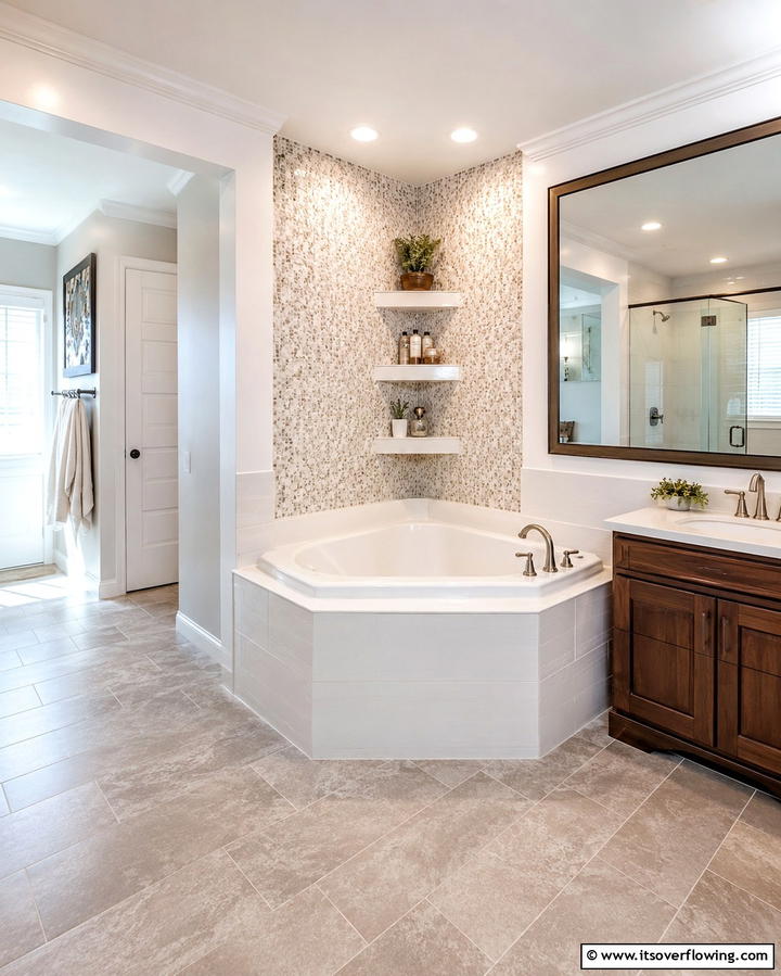 Corner Tub Placement - 25 Elegant Drop-in Tub Ideas for a Spa-Like Bathroom