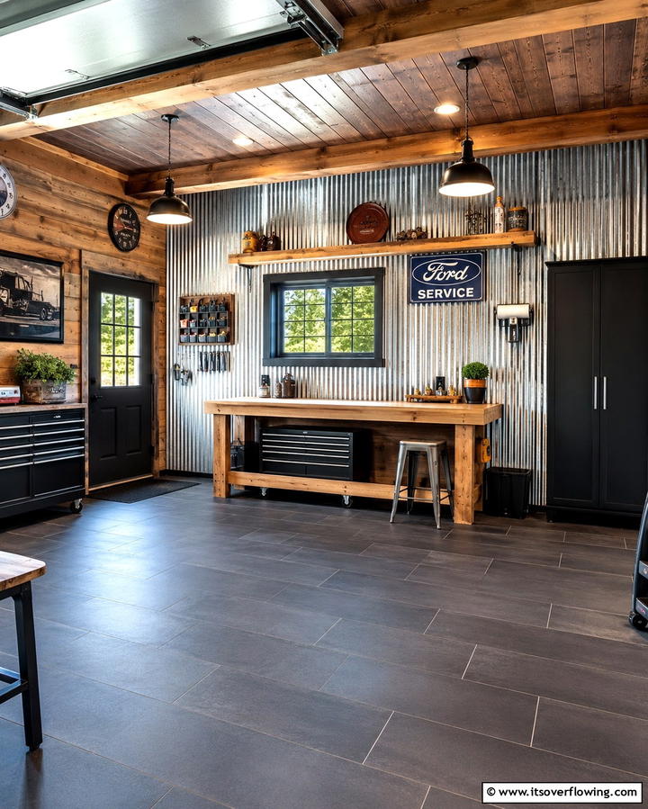 Corrugated Metal AccentsExact - 25 Rustic Garage Ideas for a Cozy and Functional Space