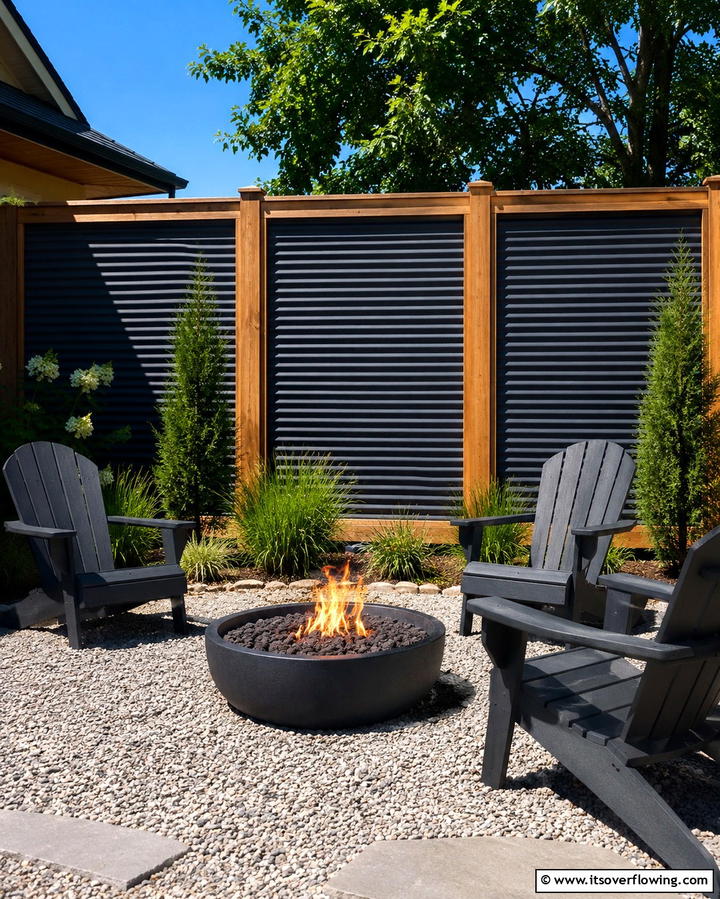 Corrugated Metal Panels - 30 Cheap Ways to Block Neighbors View in Your Garden