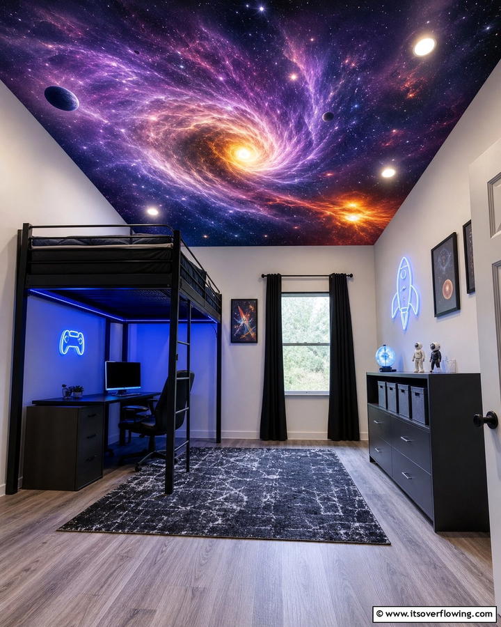 Cosmic Burst - 30 Artistic Ceiling Murals to Inspire Unique Interior Designs