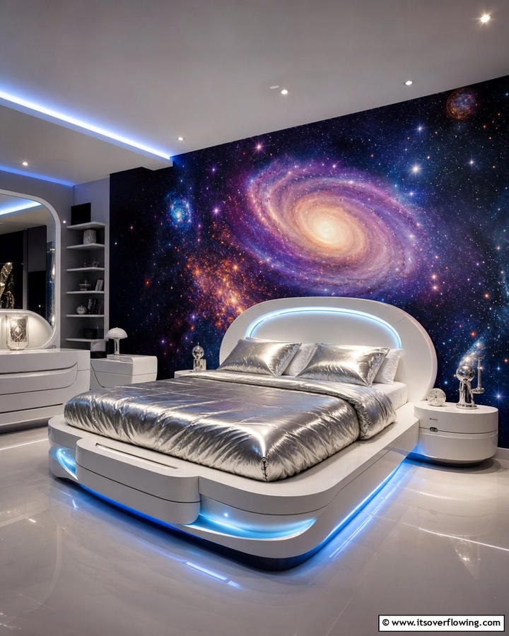 Cosmic Themes - 21 Creative Bedroom Wall Painting Ideas for Stylish Rooms