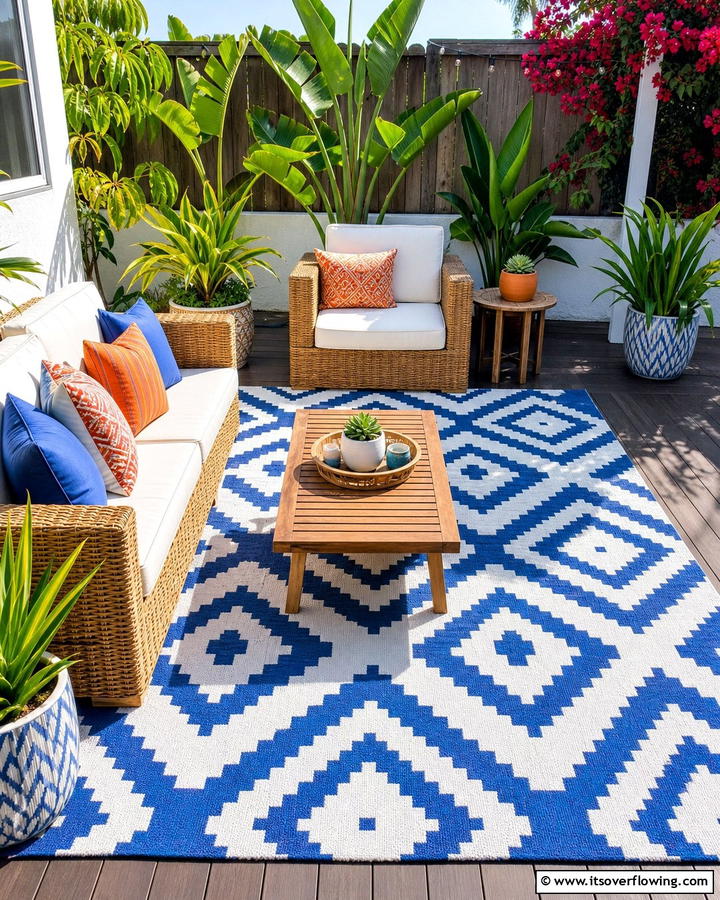Cost Effective Outdoor Rug - 21 Budget-Friendly Backyard Ideas to Transform Your Outdoor Space