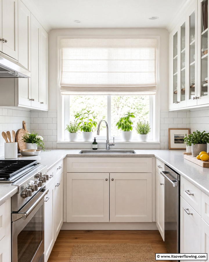 Cost Effective Window Treatments - 21 Small Kitchen Ideas on a Budget for Maximized Space