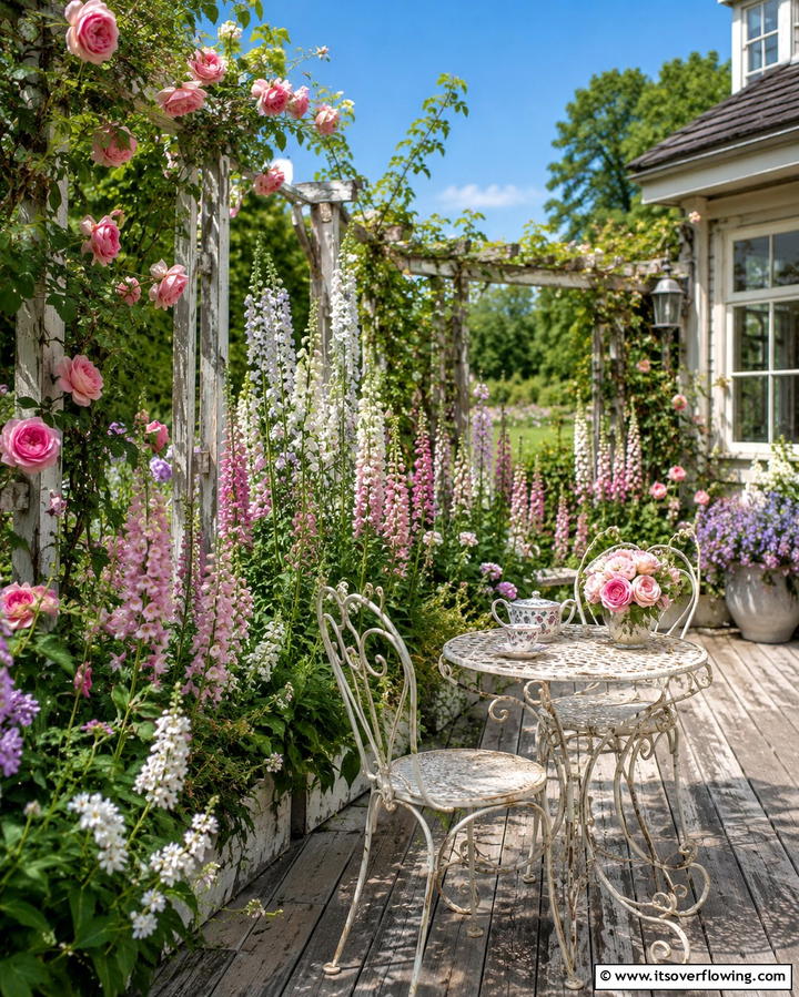 Cottage Garden Charm - 30 Deck Decorating Ideas with Plants for Lush Outdoor Living