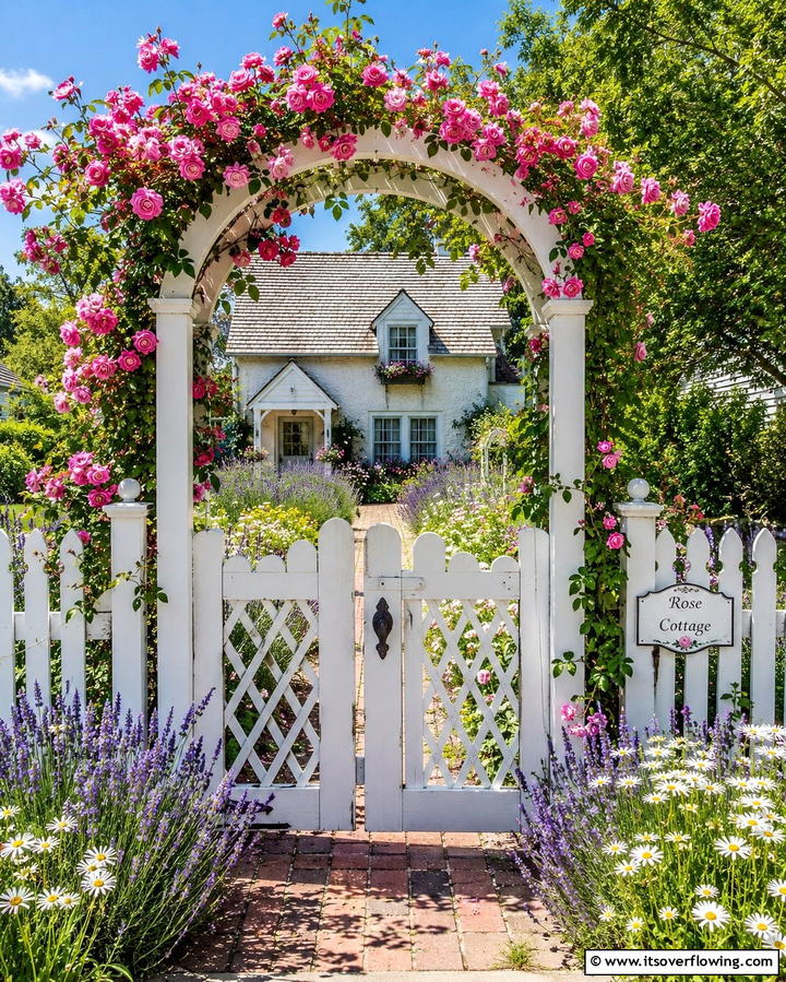 Cottage Style Entrance Gate - 30 Inviting Front Gate Designs for Home Entrances
