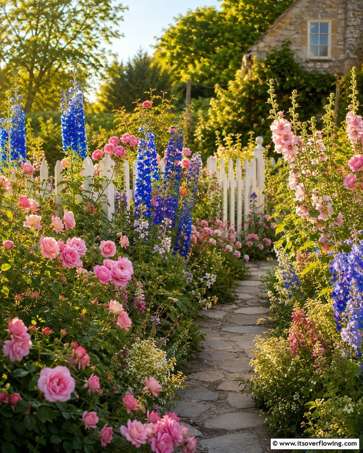 Cottage Style Flower Bed - 30 Front Yard Flower Bed Ideas for Curb Appeal Boost