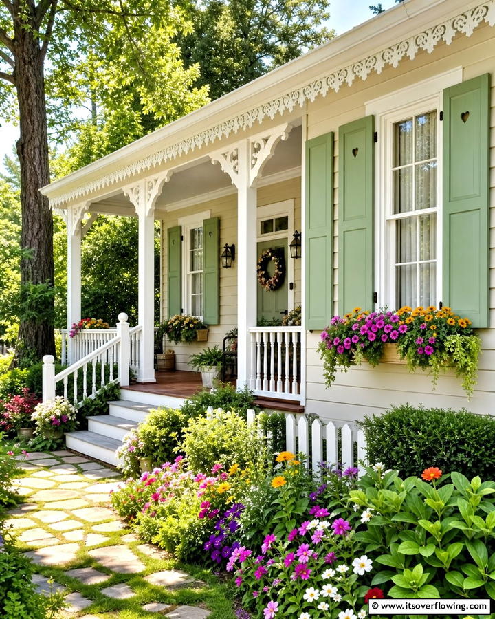 Cottage Style Shutters and Trim - 30 Southern Front Porch Ideas for Welcoming Outdoor Spaces