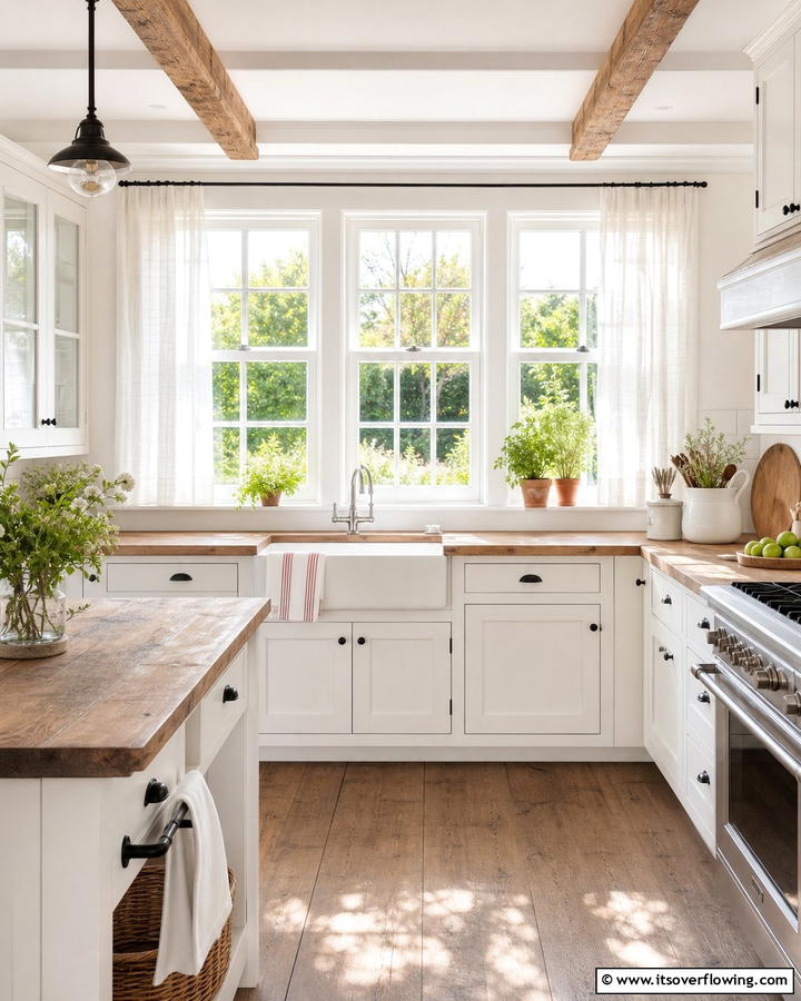 Cottage Style Windows - 21 Country Kitchen Ideas with Farmhouse Appeal