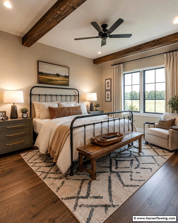 Country Charm with Modern Touch - 30 Charming Cottage Bedroom Decor Ideas for a Rustic Retreat