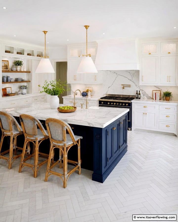 Country Club Inspired Kitchen - 30 Preppy Room Ideas for a Classic and Polished Home Look