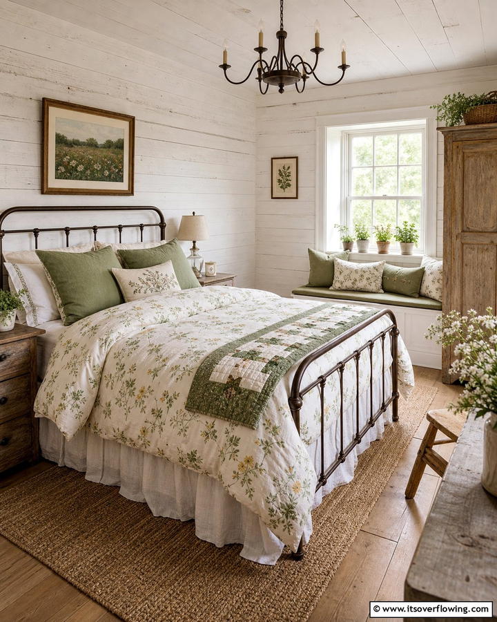 Country Cottage Cozy - 21 Farmhouse Bedroom Ideas for Rustic Comfort
