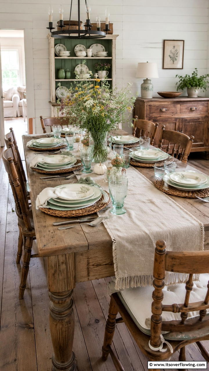Country Cottage Simplicity - 21 Beautiful Thanksgiving Table Settings for Holiday Meals
