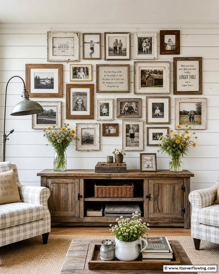 Country Farmhouse Photo Collage - 21 Farmhouse Wall Decor Ideas for Rustic Charm and Warmth