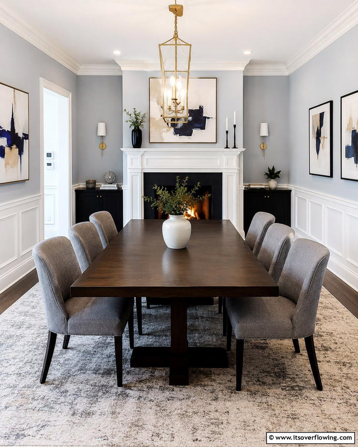 Country Farmhouse Warmth - 30 Cozy Dining Room Fireplace Design Ideas & Tips
