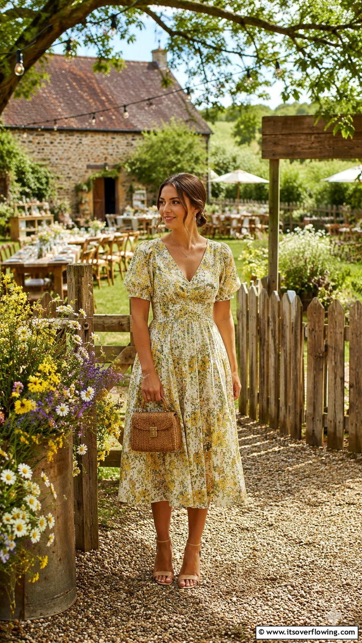 Country Garden Style - 30 Guest Wedding Outfit Ideas- Stylish Attire Inspiration
