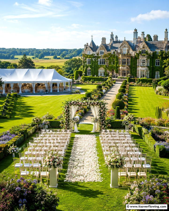 Countryside Estate - 25 Dreamy Destination Wedding Ideas for a Perfect Day