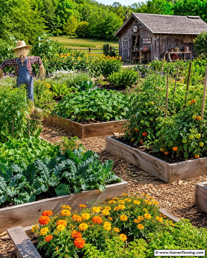 Countryside Vegetable Patch - 30 Rustic Landscaping Ideas for Natural Yard Beauty