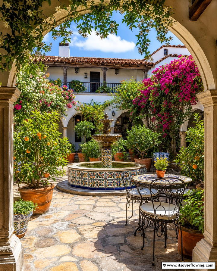Courtyard Oasis Retreat - 21 Spanish Colonial Revival Architecture Design Tips