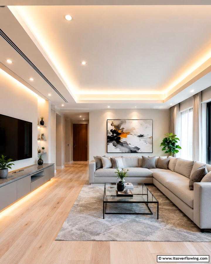 Cove Lighting - 25 Drop Ceiling Lighting Ideas for Modern Homes