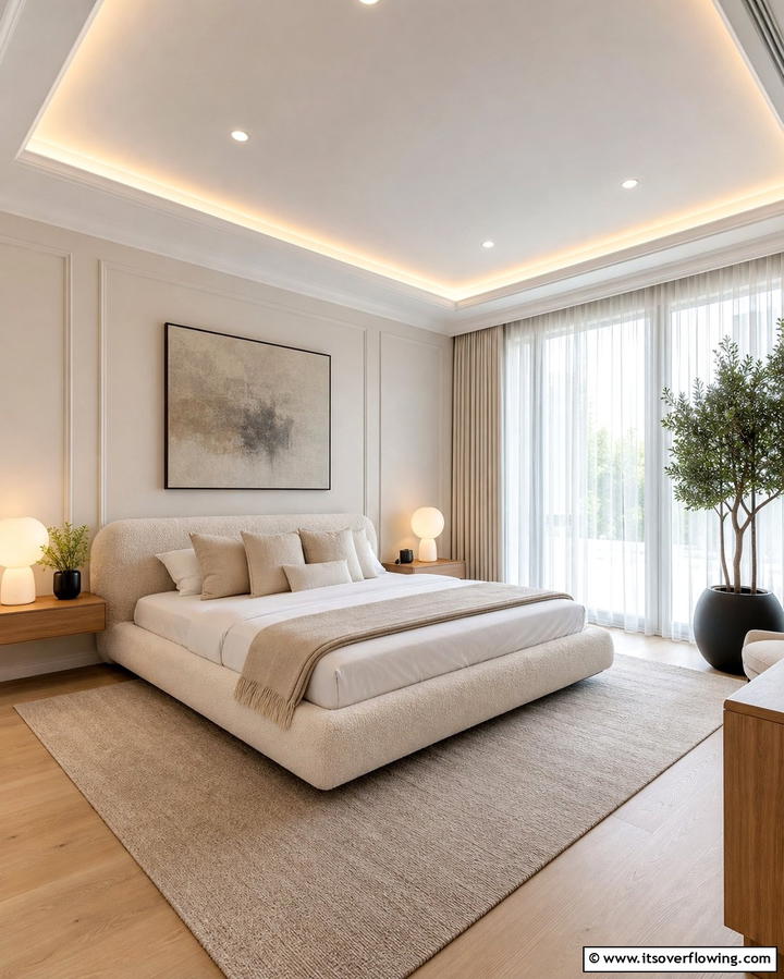 Cove Lighting Effect - 25 Elegant Ceiling Trim Ideas to Elevate Your Home