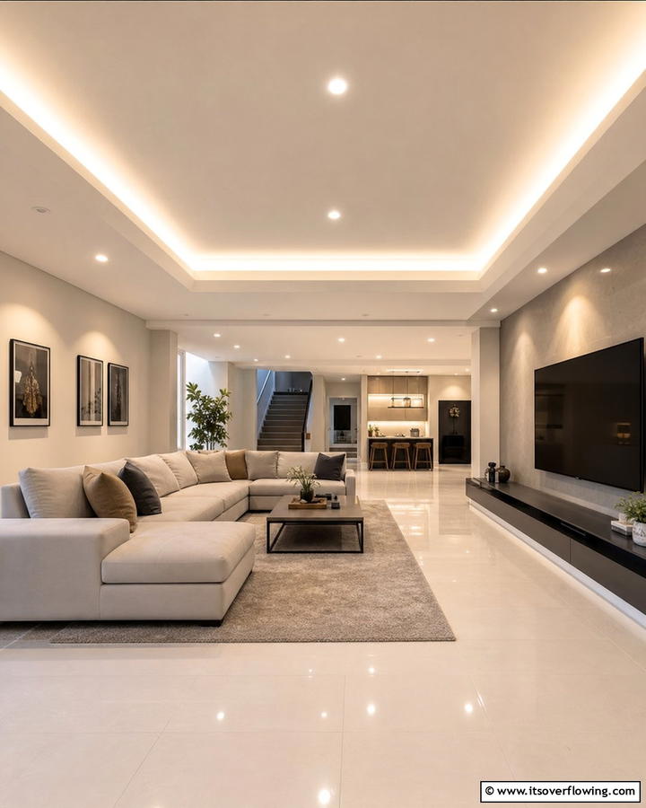 Cove Lighting for Subtle Elegance - 20 Basement Lighting Ideas to Brighten Your Space